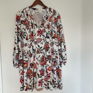 Old Navy Dress Tunic Womens XXL Floral Lined Babydoll Peasant Cottagecore‎ Beach